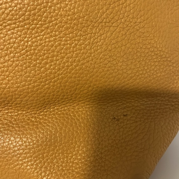 Dooney & Bourke Mustard Yellow Leather Shoulder Bag - Picture 5 of 11